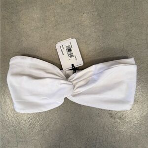 ALO Yoga Classic White Knotted Hairband/Headband